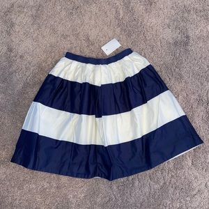 JCrew Navy/White Strip Skirt NWT